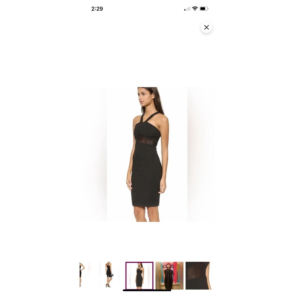 ELIZABETH AND JAMES Brinley Black Mesh Insert Dress Size 0